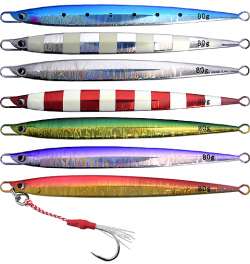 [쇼어지깅] 80g 100g 슬림 롱지그(훅 포함) JM-9